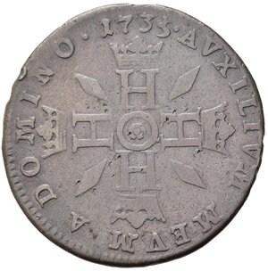 reverse: MONACO. Honore III (1733-1795). Pezzetta da 3 sols 1735. KM#85. Molto raro. MB
