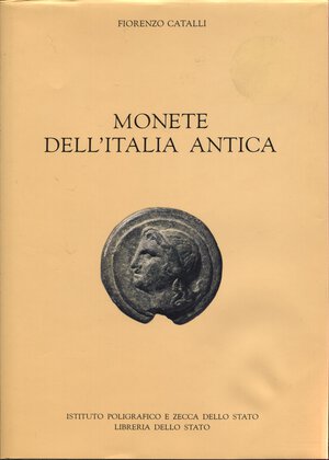 obverse: CATALLI  F. - Monete dell Italia antica. Roma, 1995.  pp. v - 165, tavv 51 b\n e alcune tavole a colori nel testo + ill. ril ed ottimo stato