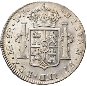 reverse: PERU. Carlo IV (1788-1808). 8 reales 1796 IJ. Ag (26,88 g). Km#97. BB+/SPL+