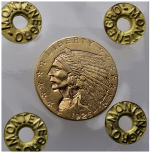 obverse: STATI UNITI. 2,5 Dollars Indian Head 1925 D (Denver). Au. KM#128. qFDC