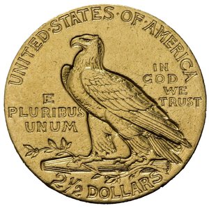 obverse: STATI UNITI. 2,5 Dollars Indian Head 1911. Au (4,17 g). KM#128. BB+/qSPL