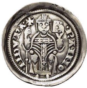 obverse: AQUILEIA. Raimondo Della Torre (1273-1299). Denaro. Ag (1,17 g). MIR 23. raro. qSPL