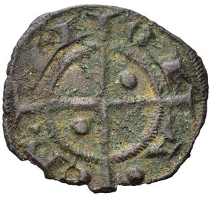 reverse: CREMONA. Comune (1155-1330). Denaro Imperiale. MI (0,58 g). Grande F tra due globetti - Croce invedente e globetti. MIR 293. qBB