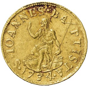 reverse: FIRENZE. Giovanni Gastone VII (1723-1737). Zecchino o Fiorino 1734. Au (20mm, 3.45g). MIR 345/11. BB+