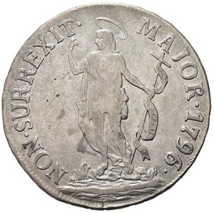 reverse: GENOVA. Dogi Biennali (1528-1797). 2 Lire 1786 Ag (8,12 g). CNI 13/14. Colpetto nello scudo. BB