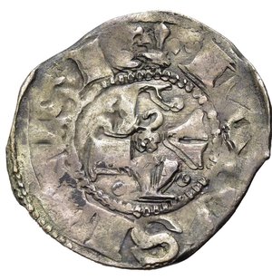 obverse: GUARDIAGRELE. Ladislao di Durazzo (1391-1414). Bolognino Ag (0,76 g). MIR 460-463. BB