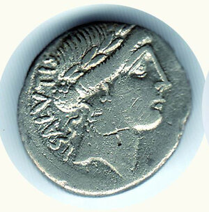 obverse: REPUBBLICA ROMANA – Acilia - MN Acilius - Denario (55 a.C.).