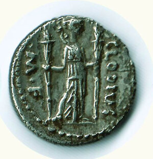 reverse: REPUBBLICA ROMANA - P. Clodius M. F. Turrinus - Denario (42 a.C.).