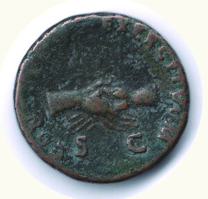 reverse: IMPERO ROMANO - Nerva (96-98 d.C.) - Dupondio; D/ Busto; R/ Mani giunte.