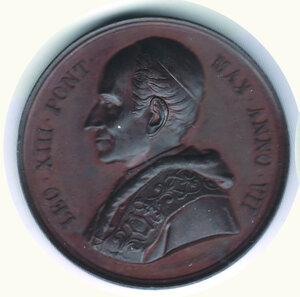 obverse: VATICANO - Leone XIII (1878-1903) - Medaglia annuale in Ae -  A.VII.