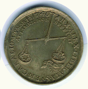 reverse: SAVOIA - Carlo Emanuele III - Medaglia in Ottone