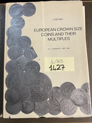 obverse: DE MEY J. European Crown size coins and Their multiples