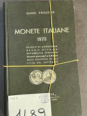 obverse: FRISIONE G. Monete Italiane 3 Vol.