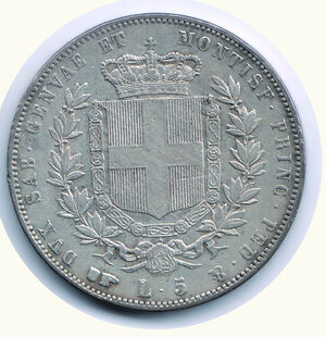 reverse: VITTORIO EMANUELE II - 5 Lire 1852 Torino