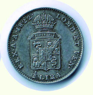 reverse: MILANO - Francesco I - Lira austriaca 1822 - Antica patina.