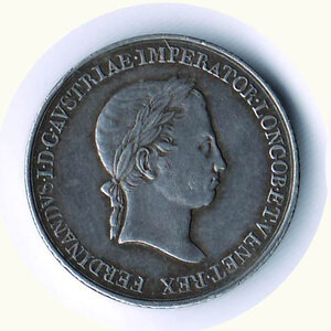 obverse: MILANO - Ferdinando I (1835-1848) - 1/2 Lira del giuramento - Patinata.