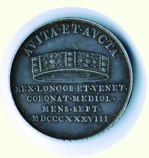reverse: MILANO - Ferdinando I (1835-1848) - 1/2 Lira del giuramento - Patinata.