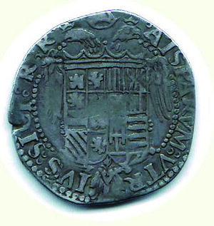 reverse: NAPOLI - Carlo V (1516-1556) - Tarì - MIR 138.