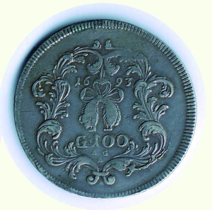 reverse: NAPOLI - Carlo II - 100 Grana 1693.