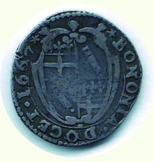 reverse: BOLOGNA - Alessandro VII (165-1657) - Carlino 1667