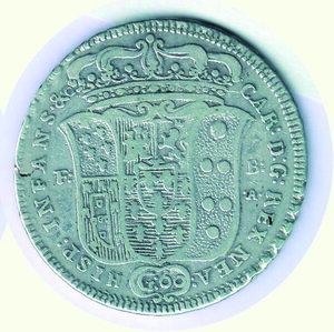 reverse: NAPOLI - Carlo di Borbone (1734-1759) - ½ Piastra da 60 Gr.