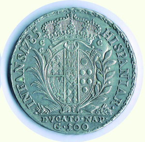reverse: NAPOLI - Ferdinando IV - Ducato da 100 Gr. 1785