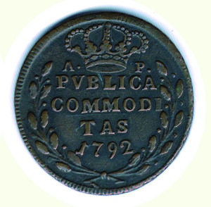 reverse: NAPOLI - Ferdinando IV - Pubblica da 3 Tornesi - Magliocca 307.