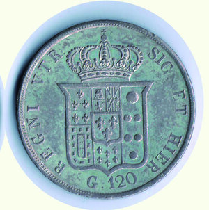 reverse: NAPOLI - Ferdinando II (1830-1859) - Piastra da 120 Grana 1854.