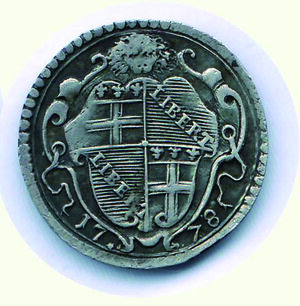 reverse: BOLOGNA - Pio VI - Carlino da 5 Bolognini 1778.