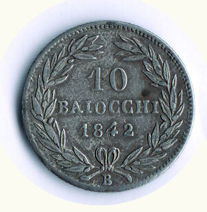 obverse: BOLOGNA - Gregorio XVI - 10 Baiocchi 1842 - An. XI.