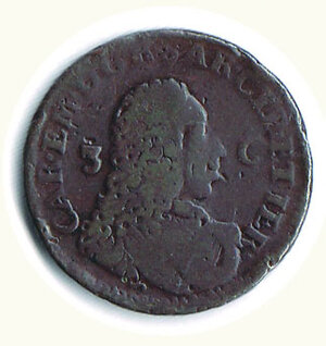 obverse: SAVOIA - Carlo Emanuele III - 3 Cagliaresi 1732 - MIR 966.
