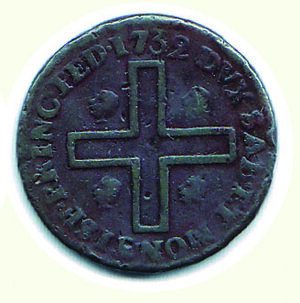 reverse: SAVOIA - Carlo Emanuele III - 3 Cagliaresi 1732 - MIR 966.