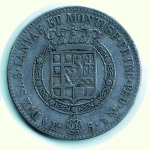 reverse: VITTORIO EMANUELE I - 5 Lire 1817