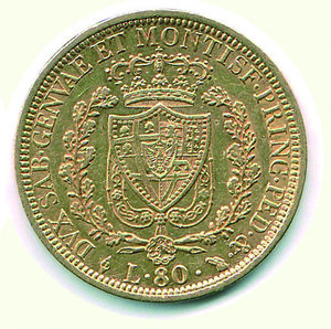 reverse: CARLO FELICE - 80 Lire 1828 TO.