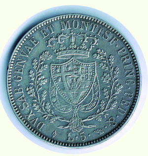 reverse: CARLO FELICE (1821-1831) - 5 Lire 1829 TO - Bell’esemplare.