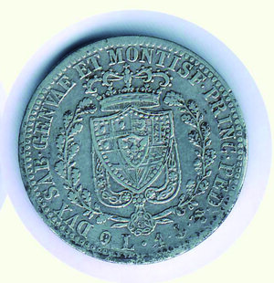 reverse: CARLO FELICE - Lira 1825