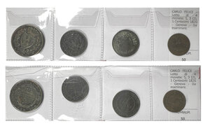 obverse: CARLO FELICE - Lotto di 4 monete 1826 Genova
