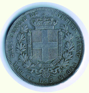 reverse: VITTORIO EMANUELE II 5 Lire 1861
