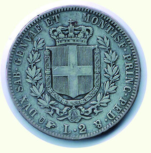 reverse: VITTORIO EMANUELE II - 2 Lire 1855