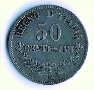 50 Centesimi 1867 Valore Napoli