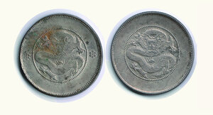 obverse: CINA - Yunnan 50 Cents (1908) - 2 monete