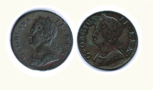 obverse: INGHILTERRA - Giorgio II - Penny 1745 e 1748
