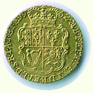 reverse: INGHILTERRA - Giorgio III - Quarto di Guinea 1762