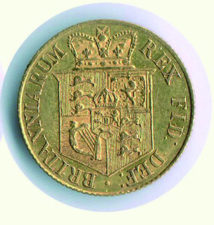 reverse: INGHILTERRA - Giorgio III - Mezza Sovrana 1820 - Seaby 3786.
