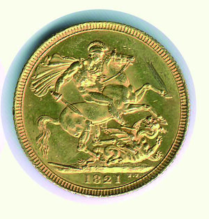 reverse: INGHILTERRA - Giorgio IV - Sovereign 1821