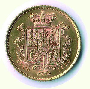 reverse: INGHILTERRA - Guglielmo IV - Half Sovereign