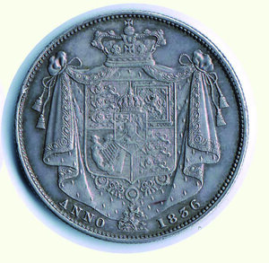 reverse: INGHILTERRA - Guglielmo IV - Mezza Corona 1836
