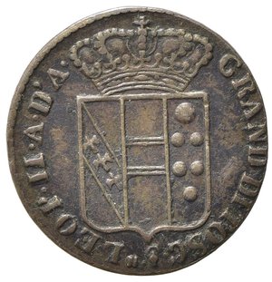 obverse: FIRENZE. Granducato di Toscana. Leopoldo II di Lorena (1824-1859). 1 Quattrino 1835. Cu. Gig. 101. Raro. BB+ 