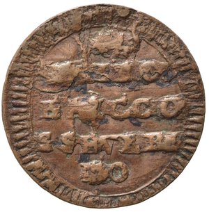 reverse: SAN SEVERINO. Pio VI (1775-1799). 1/2 Baiocco. AE (3,19 g - 22,45 mm). Muntoni 411. BB+