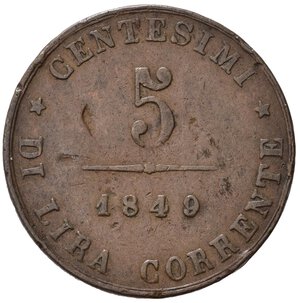 reverse: VENEZIA. Governo Provvisorio. 3 centesimi 1849. Cu. MB+